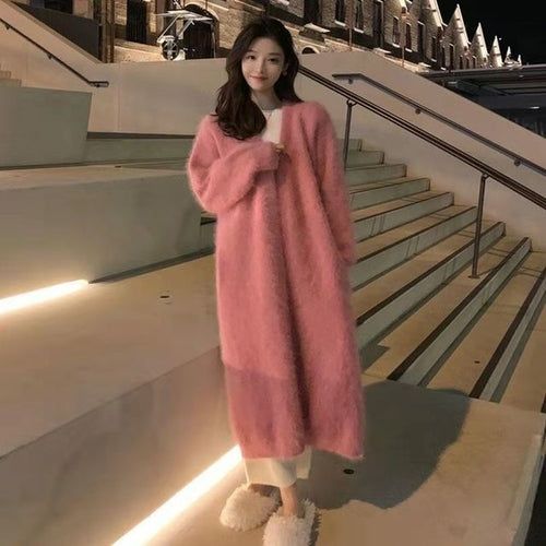 Ammy Faux Mink Long Cardigan